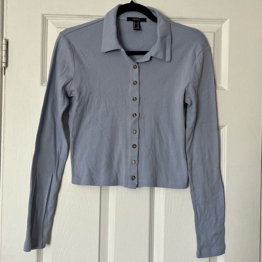 Forever 21 Button-Front Knit Top - Size M